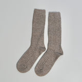 X Long Wool Socks Chestnut