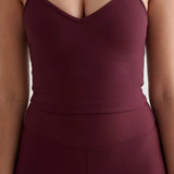 Ribbed Performance Bralette Cherry