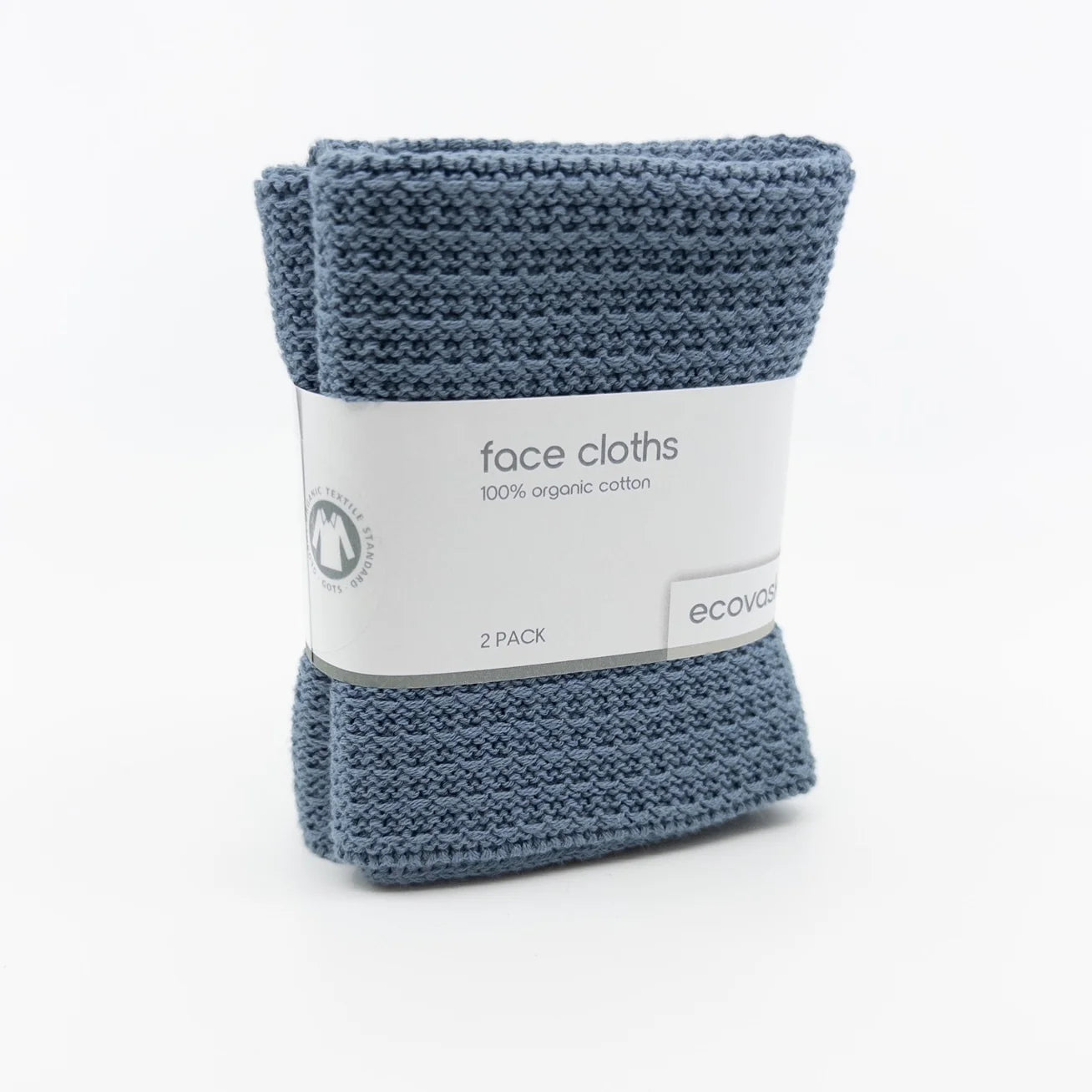 Face Cloth Organic Cotton 2pk - Sea Foam