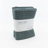 Face Cloth Organic Cotton 2pk - Sea Foam