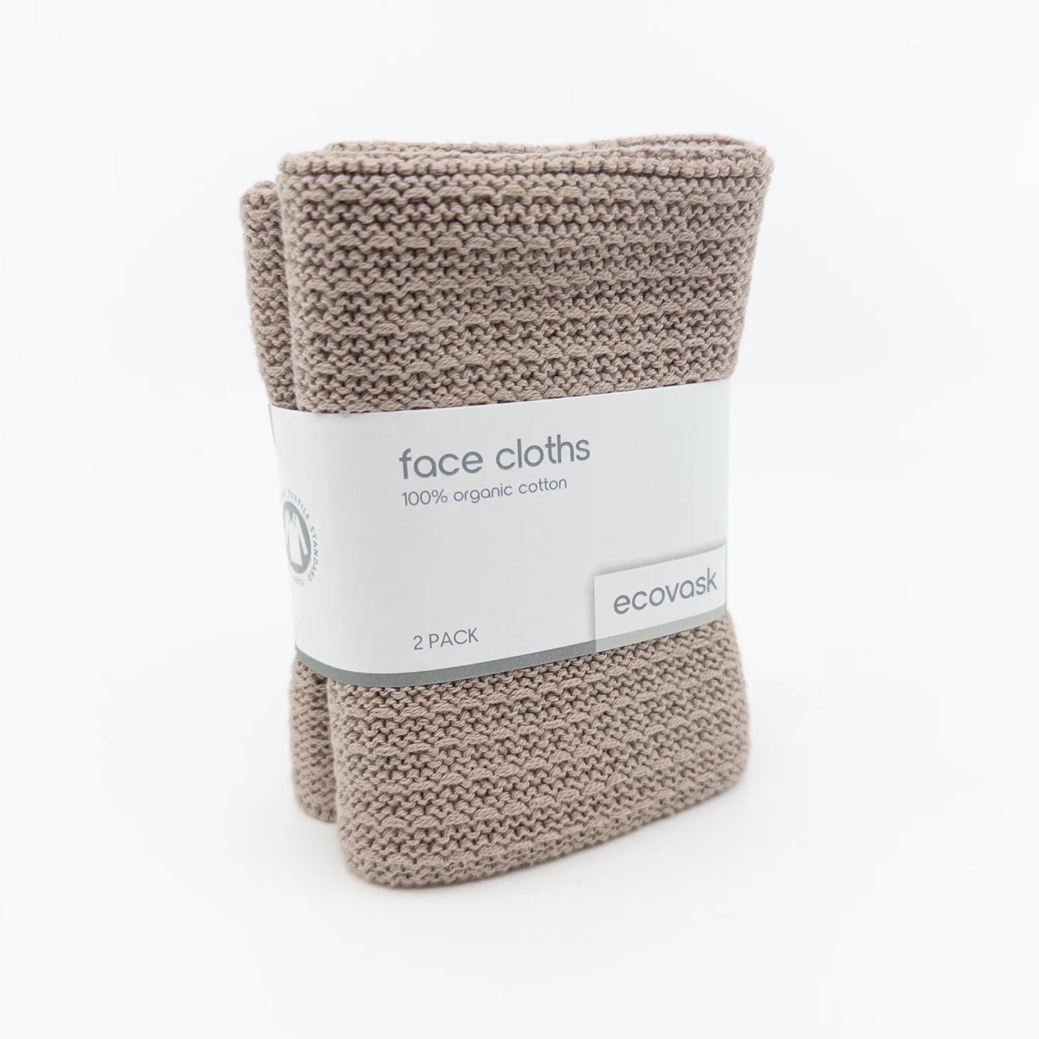 Face Cloth Organic Cotton 2pk - Sea Foam