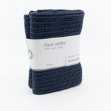 Face Cloth Organic Cotton 2pk - Midnight Navy