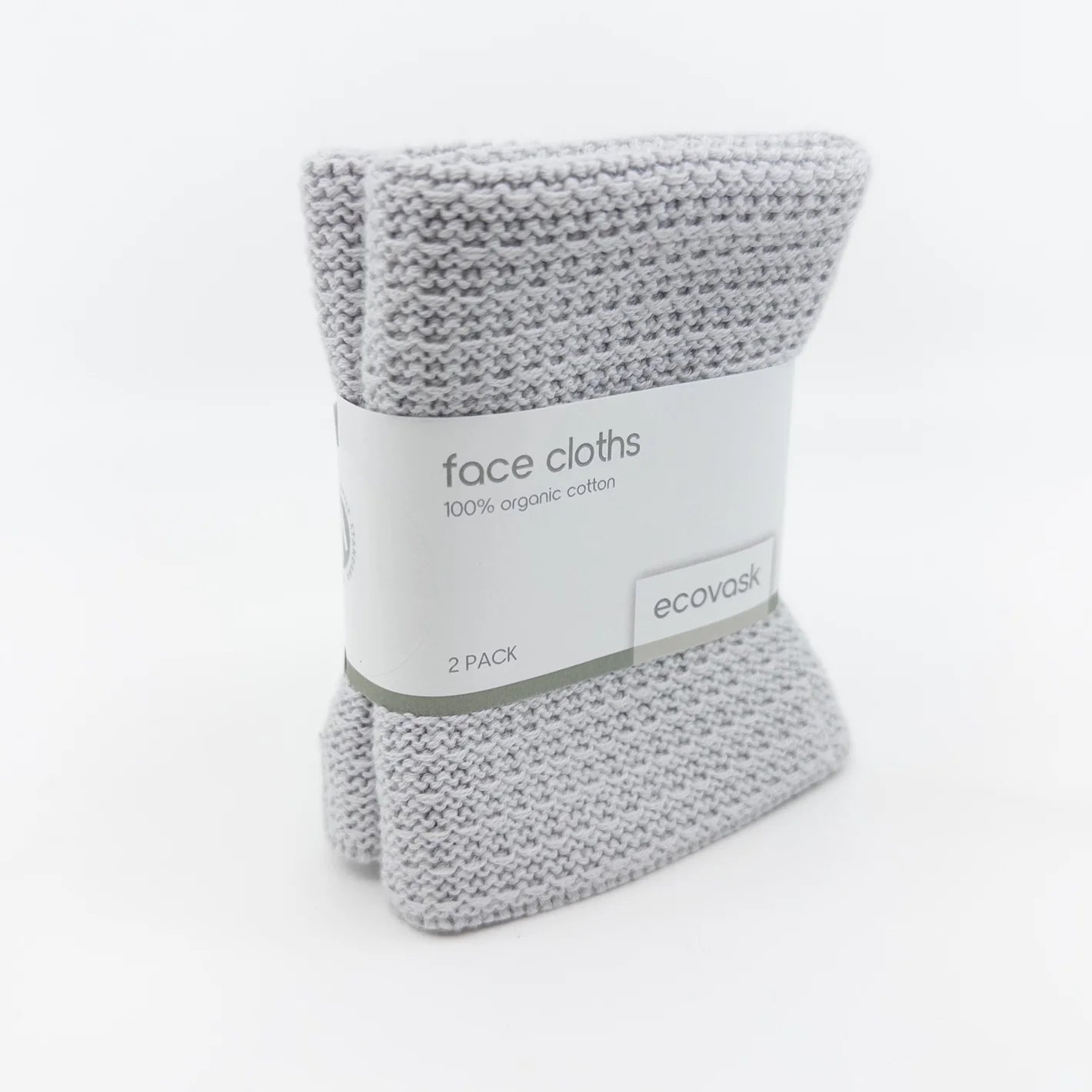 Face Cloth Organic Cotton 2pk - Sea Foam