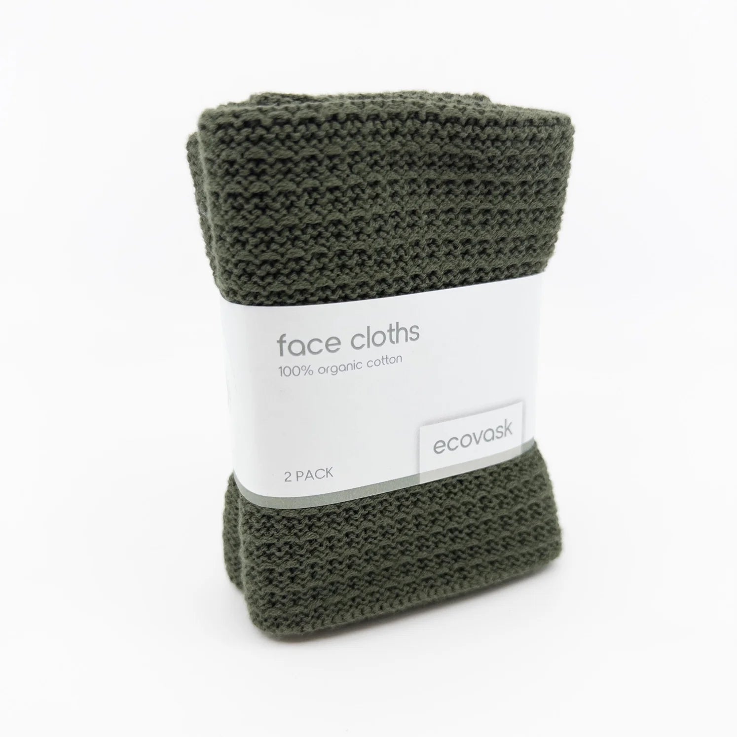 Face Cloth Organic Cotton 2pk - Sea Foam