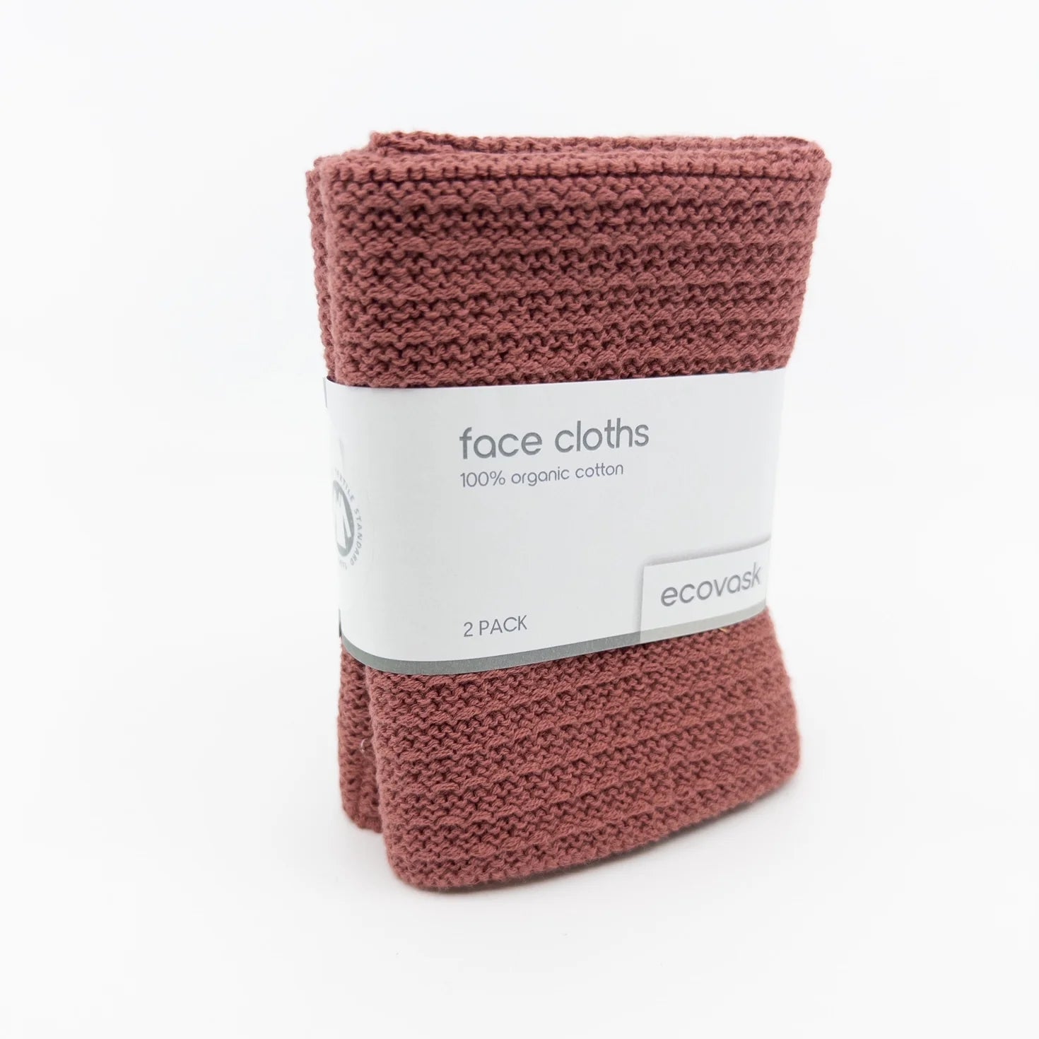 Face Cloth Organic Cotton 2pk - Sea Foam