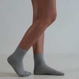 Ribbed Cotton Socks Grey