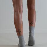 Ribbed Cotton Socks Grey