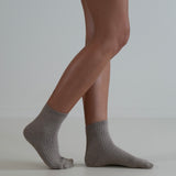 Ribbed Cotton Socks Taupe