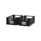 Collapsible Crate Black Sml (set of 2)