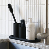 Bubble Silicone Sink Tray Black