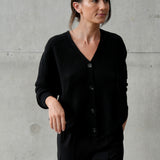 Cashmere/Wool Cardigan Black