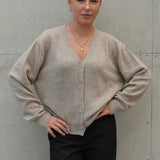 Cashmere/Wool Cardigan Latte