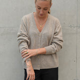 Cashmere/Wool Cardigan Latte