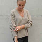 Cashmere/Wool Cardigan Latte