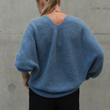 Cashmere Jumper V-Neck Blue