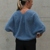 Cashmere Jumper V-Neck Blue