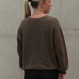 Cashmere/Wool Cardigan Chocolate