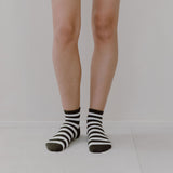 COTTON SOCKS KHAKI STRIPE