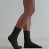 Luxe Cashmere Wool Socks Chocolate