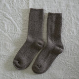 Luxe Cashmere Wool Socks Chocolate