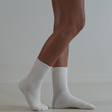 Luxe Cashmere Wool Socks Milk