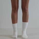 Luxe Cashmere Wool Socks Milk