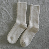 Luxe Cashmere Wool Socks Natural