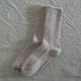 Luxe Cashmere Wool Socks Taupe