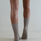 Luxe Cashmere Wool Socks Taupe
