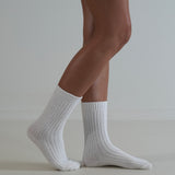 Luxe Cotton Socks White