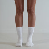 Luxe Cotton Socks White