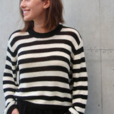 LINEN FINE KNIT STRIPE