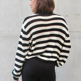 LINEN FINE KNIT STRIPE