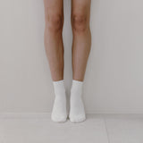 Cotton Ribbed Socks White