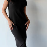 Fine Cashmere Knit Dress in Black