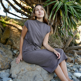 Fine Cashmere Knit Dress in Mocha