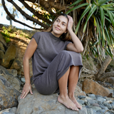 Fine Cashmere Knit Dress in Mocha