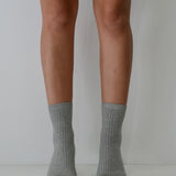 Cotton Ribbed Socks Grey