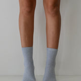 Cotton Ribbed Socks Sky