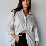 Cotton Shirt Grey Beige