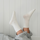 Luxe Cotton Socks White