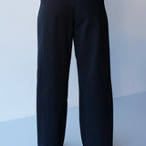 High Waist Pleat Pants Black