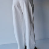 High Waist Pleat Pants Off White
