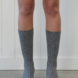 Lambs Wool High Socks Charcoal