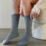 Lambs Wool High Socks Charcoal