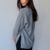 Sunday Wool/Cashmere V-Neck Jumper Grey