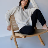 Sunday Wool/Cashmere V-Neck Jumper Natural