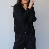 Cashmere/Wool Cardigan Black