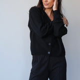 Cashmere/Wool Cardigan Black
