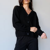 Cashmere/Wool Cardigan Black